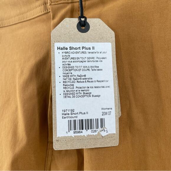 PRANA Shorts Women’s 20W Halle II Earthbound Brown Standard Fit 7” Inseam NWT - Picture 5 of 16